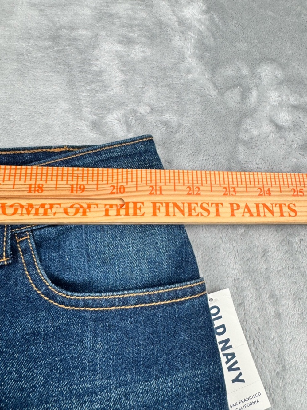 NEW Old Navy Shorts Curvy Bermuda Mojave Denim Women’s Sz 20 Regular Plus Blue - Picture 6 of 9